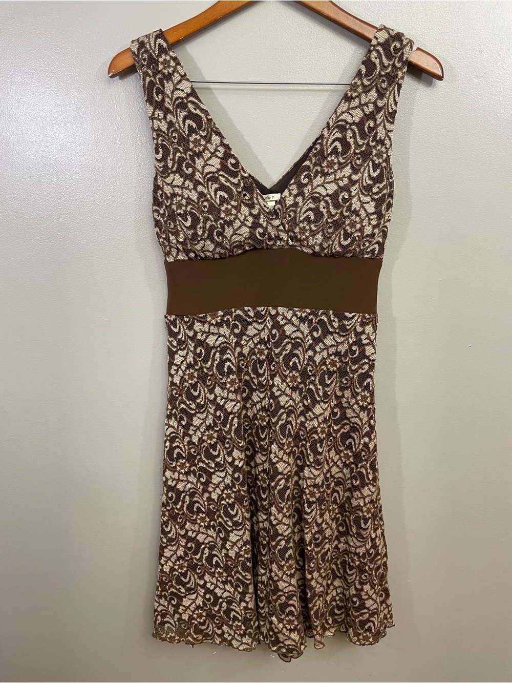 Studio Y Medium Vintage Y2K Earthy Floral Babydoll Dress Grunge Fairy